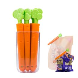 5PC Sealing Tongs Food Bag Closure Clip Cartoon Carrot Shape Moisture-Proof Clamp Fresh Keeping Sealing Clip Kitchen Accessories