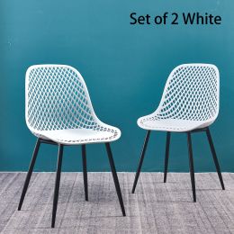 dining chair Plastic chair for dining room (set of 2 White color)