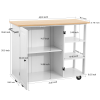 Kitchen Island Cart Wood Kitchen Islands with Large Trolley Cart with Large Cabinet, Towel Rack, Kitchen and Dining Room Utensils Organizer on Wheels