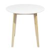 31.5 Inch Round Dining Table Small White Dining Room Table for Dining Room & Kitchen Furniture,full white