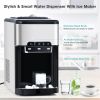 3 in 1 Water Dispenser with Ice Maker Countertop, Portable Water Cooler, Quick 6 Mins Ice-making, Hot & Cold Water and Ice, Top Loading or Bottleless,