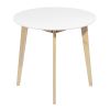 31.5 Inch Round Dining Table Small White Dining Room Table for Dining Room & Kitchen Furniture,full white