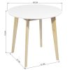 31.5 Inch Round Dining Table Small White Dining Room Table for Dining Room & Kitchen Furniture,full white