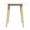 31.5 Inch Round Dining Table Small White Dining Room Table for Dining Room & Kitchen Furniture,full white