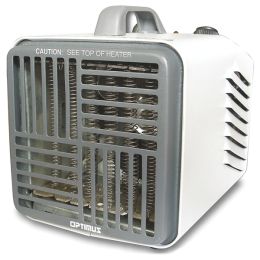 Optimus H-3001 4-Settings 750-Watt/1,500-Watt Portable Mini Utility Heater with Thermostat