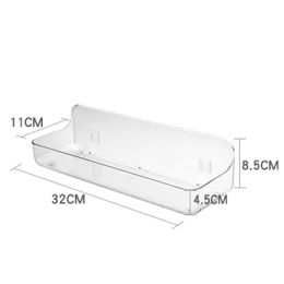 Toilet; bathroom; wall mounted shelf; kitchen; bathroom; storage box; transparent; hole free toilet shelf (colour: A1310500 (long))