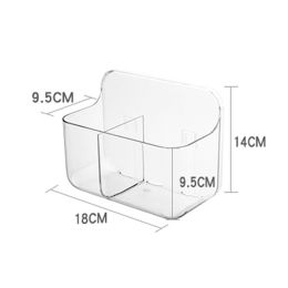 Toilet; bathroom; wall mounted shelf; kitchen; bathroom; storage box; transparent; hole free toilet shelf (colour: A1311000 (double grid))