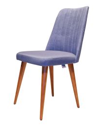 LIVING DINING ROOM CHAIRS UPHOLSTERED SET OF 2 (Color: Blue)