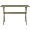 Farmhouse Rustic Wood Kitchen Dining Table with X-shape Legs