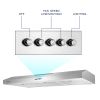 Stainless Steel Under Cabinet Range Hood Vent Cooking 230 CFM Kitchen 3 Speed cooker hood