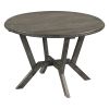 Mid-Century 5-Piece Dining Table Set;  Round Table with Cross Legs;  4 Upholstered Chairs for Small Places;  Kitchen;  Studio