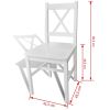 Dining Chairs 6 pcs White Pinewood